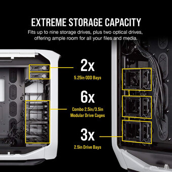 Prodám TOP herní PC skříň Corsair Big Tower - 3