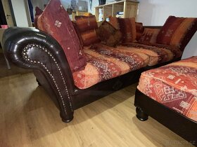 Krásný koženo-látkový SOFA gauč - 3