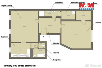Pronájem bytu 2+1, 95 m², Plzeň, ul. Bezručova - 3