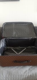 Velký hnědý kostkovaný kufr Louis Vuitton - 3