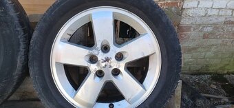 Alu kola peugeot, vel.16, 5x108 letní pneu - 3