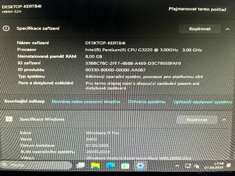 🖥️ Stolní počítač – Intel Pentium G3220, SSD, 8GB RAM, Wi - 3