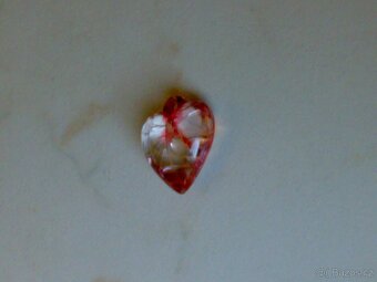 Přívěsek Srdíčko - plast, povrchový efekt popraskání - 2cm - 3
