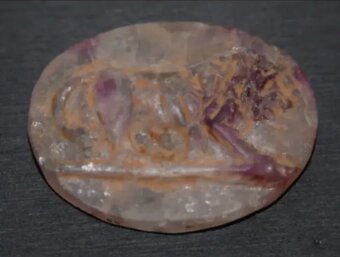 Velká římská ametystová kamej se lvem - 3