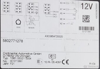 Digitalní tachograf  12V, včetně snímače - 3