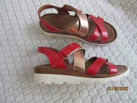 Červené sandále Deska - 3