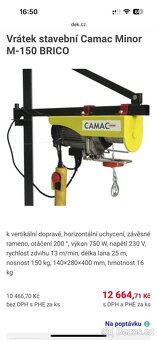 Stavební vrátek Camac na 150kg z DEKu - 3