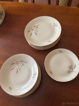 Retro porcelánový set talířů - 3