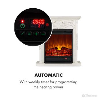 Lienz 1800W 60cm Elektrický Dekorativní Krb Bílý - 3
