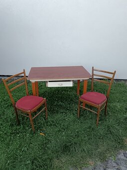 Retro stůl a zidke - 3