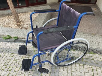 invalid. vozík PLNÁ kola, je skládací, na DOBÍRKU - 3