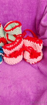 Krásné nové dětské botičky domácí výroby nepoužité - 3