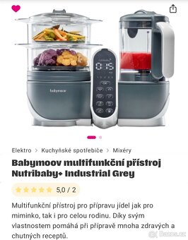 Babymoův multifunkční přístroj Nutribaby++Industrial grey. - 3