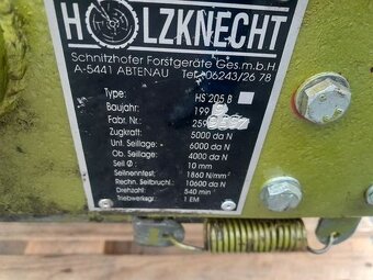 Lesní traktorový tříbodový lanový naviják Holzknecht 5t - 3
