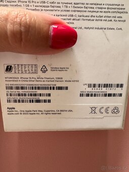 iPhone 15 PRO bílý Titan 128GB - 3