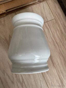 Vintage váza z bílého porcelánu, květník, květináč - 3