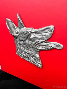 Kovová hlava psa - 3