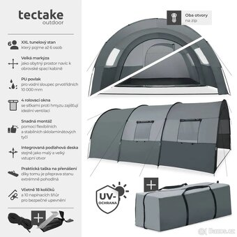 Tunelový stan Roskilde pro 6 osob - 3