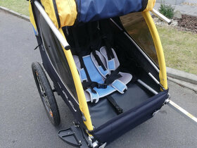 Dvoumístný odpružený dětský vozík za kolo - 3