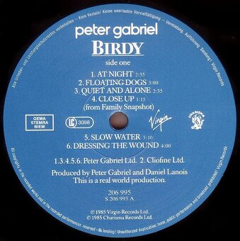 Lp Peter Gabriel - Birdy - 3