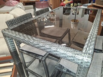 Jídelní barový set ratanový - 3