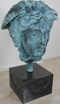 Bronzová socha - Medusa na mramoru - XXL - 98 cm - 3