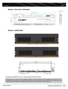 Kingston Fury HyperX - DDR4-2133 / 16GB - 3
