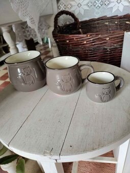 Keramické hrníčky s kočkou - 3