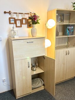 Prodám set dvou skříněk (barová/vinotéka + vitrína). - 3