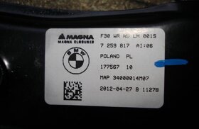 BMW F30, nová stahovačka okna zadních dveří - 3