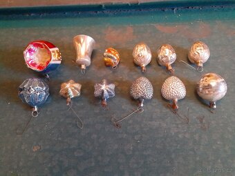 Retro skleněné vánoční ozdoby - 3