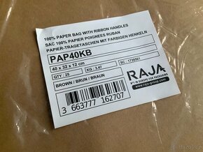Papírová ekologická taška s "tkanými" úchyty - 3