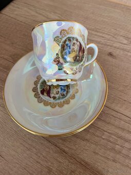 Starožitný porcelánový set hrnků - 3
