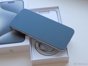 APPLE iPhone 15 Pro MAX 256GB Bílý titan - ZÁRUKA - TOP STAV - 3