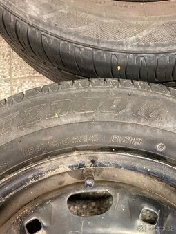Letní kola 5x100 R14,Fabia Originál Škoda,pneu 70% - 3