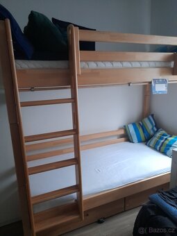 Dvoupatrová postel z masivu Domestav - 3