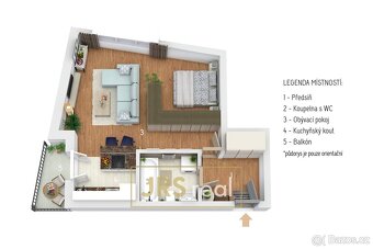 Prodej bytu 1+kk 51 m², Hustopeče, ev.č. 110056JS - 3