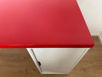 Psací stůl červený ikea - 3