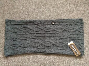 Nová unisex zimní pletená kruhová šála ALPINE PRO - šedá - 3