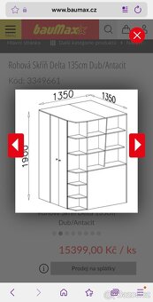 Rohová šatní skříň Delta - 3