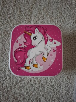 Svačinový  box Jednorožci-4 kusy - 3