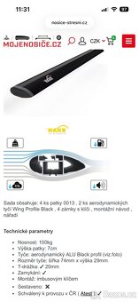 Střešní nosiče Hakr wing profile black - 3
