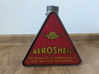 Stará trojúhelníková plechovka Aeroshell - ORIGINÁL - 3