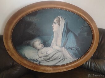 Starožitný svatý obraz velký - 3