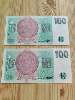 100 Kč série F 26 a F 40 - po 2 ks - 3
