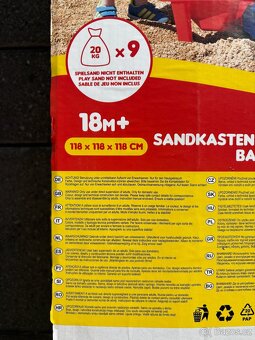 Dětské pískoviště se stříškou 118 cm čtverec - 3