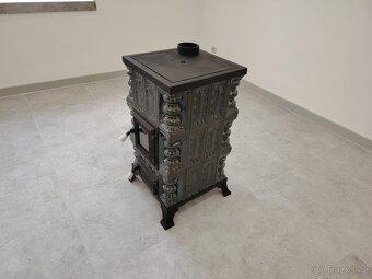 Kachlová kamna Oto s varnou deskou zelená - 3