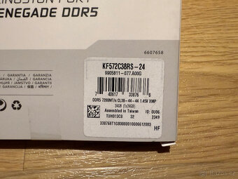 Kingston Fury Renegade Silver XMP DDR5 24GB 7200MT/s - 3