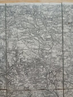 Stará mapka Tábor na plátně - 3