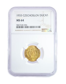 Svatováclavský dukát 1933, certifikace NGC MS 64 - 3